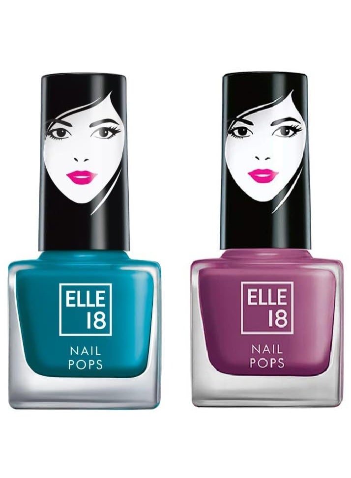 إل 18 مجموعة طلاء أظافر Elle 18 Nail Pops 182 5 مل و Elle18 161 5 مل - Image 1